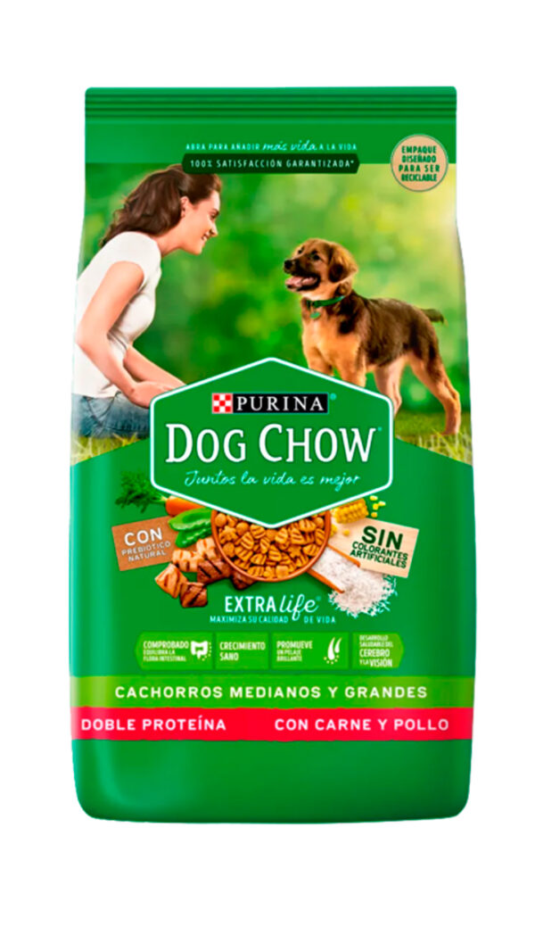 DOG CHOW CACHORROS RAZAS MEDIANAS Y GRANDES TAMAÑO 22.7 KG